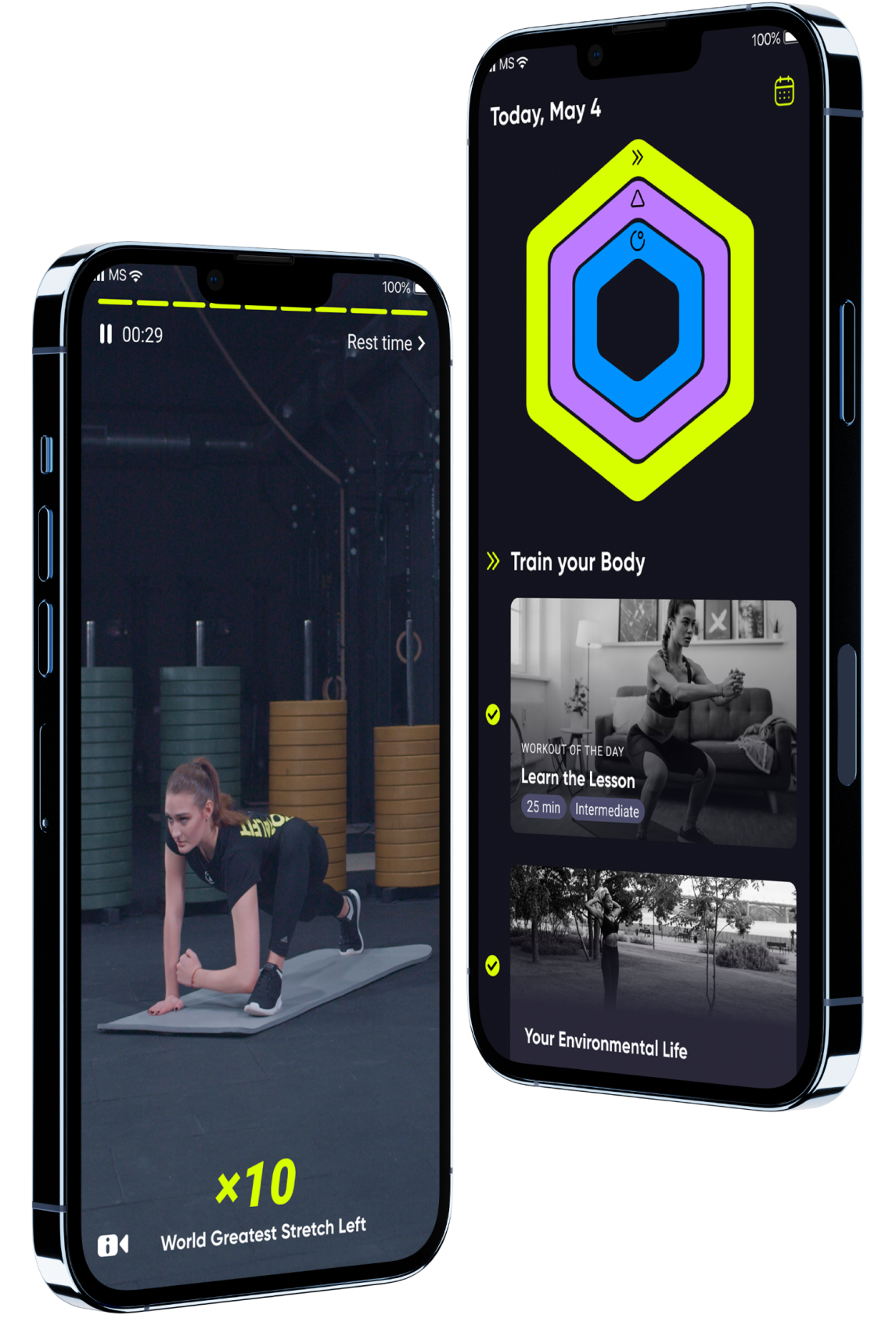 Fitness app experience
